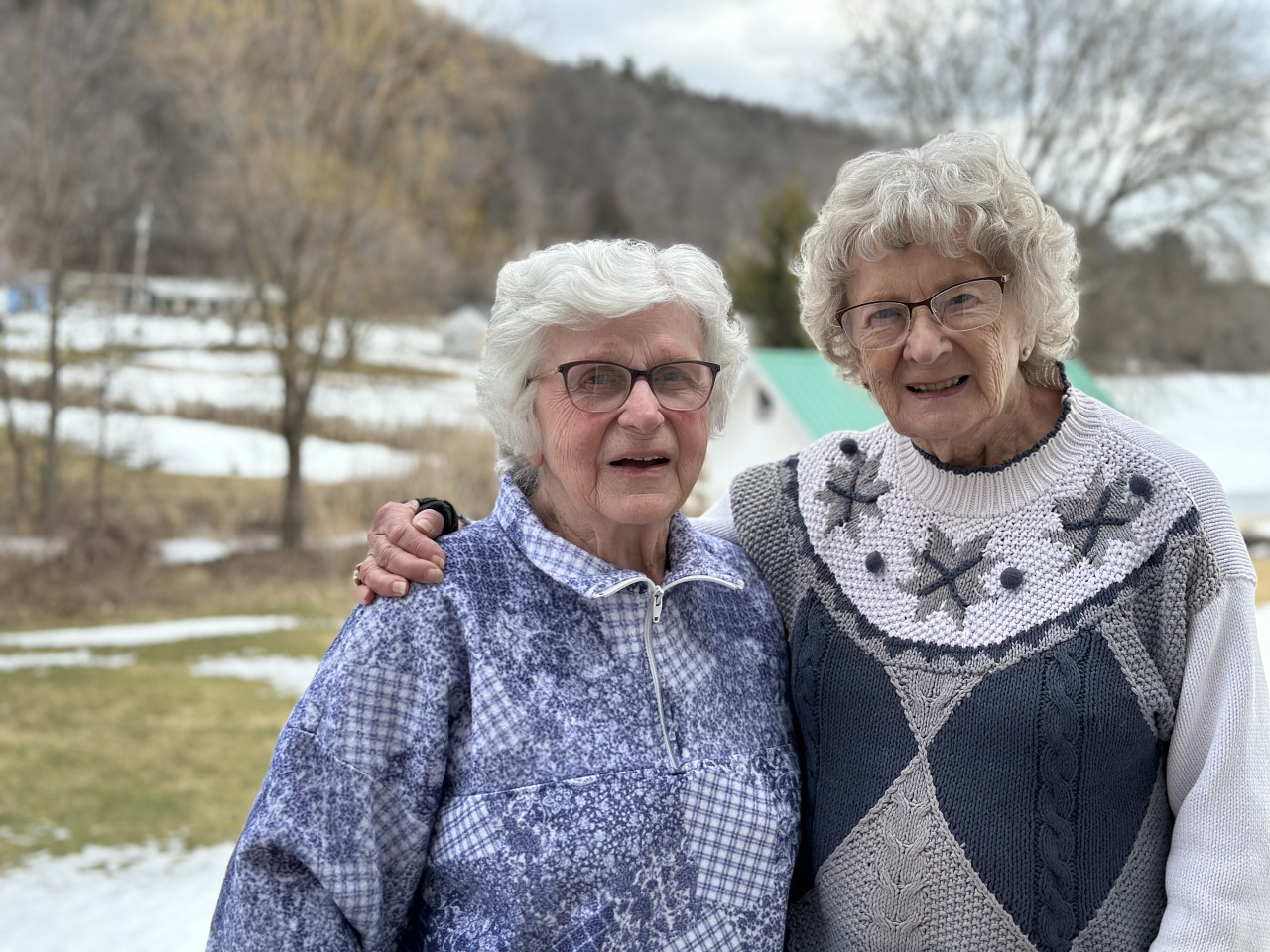 Pat Brown, left, and Ruth Pedherney have fond memories of roaming Foley Mountain as children.